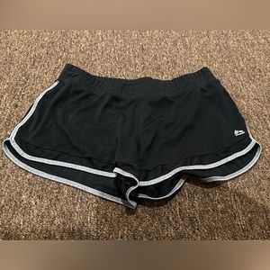 EUC Women’s RBX Sz L athletic black shorts training running jogg casual racer